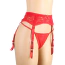 Комплект Star Night Lace Garter Belt, червоний: пояс для панчіх + трусики-стрінги - Фото №5