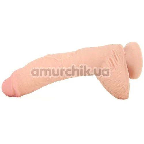 Фаллоимитатор King Cock Plus Dual Density With Balls, 25.4 см телесный