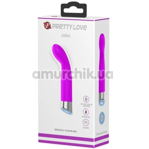 Вібратор для точки G Pretty Love John, фіолетовий