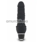 Вибратор с пупырышками Mini Silicone Classic 15.5 см, черный - Фото №1