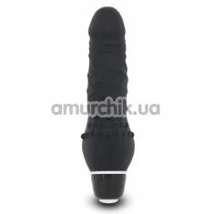 Вибратор с пупырышками Mini Silicone Classic 15.5 см, черный - Фото №1