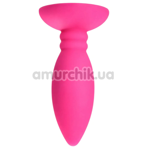 Анальна пробка Alume Silicone Textured Teardrop Anal Plug S, рожева