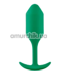 Анальная пробка со смещенным центром тяжести B-Vibe Snug Plug 2, зеленая - Фото №1