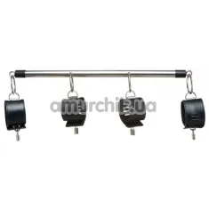 Фіксатори для рук та ніг Loveshop Spreader Bar Set, чорні - Фото №1