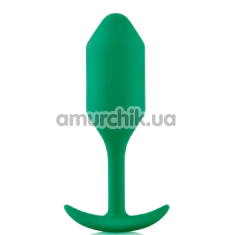 Анальная пробка со смещенным центром тяжести B-Vibe Snug Plug 2, зеленая - Фото №1