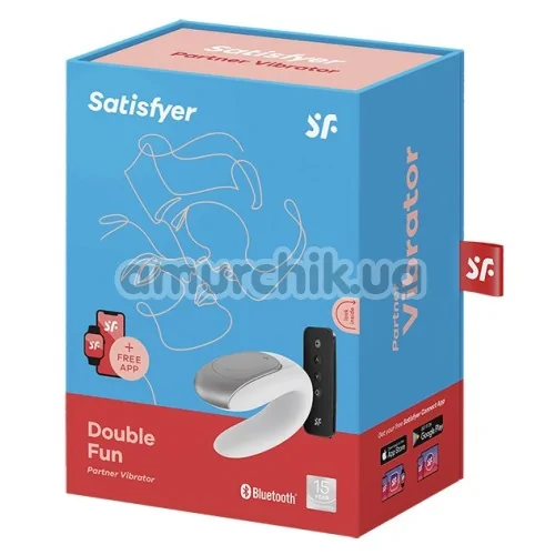 Вибратор Satisfyer Double Fun Partner Vibrator, белый