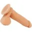 Фалоімітатор The D Dual Density Perfect D 8 Inch With Balls, тілесний - Фото №3