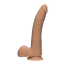 Фалоімітатор The D Dual Density Realistic D Slim 9 Inch With Balls, тілесний - Фото №1