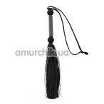 Плеть Silicone Flogger Whip, черная - Фото №1