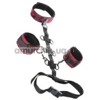 Ошейник с фиксаторами для рук Scandal Collar Body Restraint, черно-красный - Фото №1