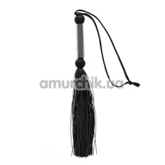 Плеть Silicone Flogger Whip, черная - Фото №1