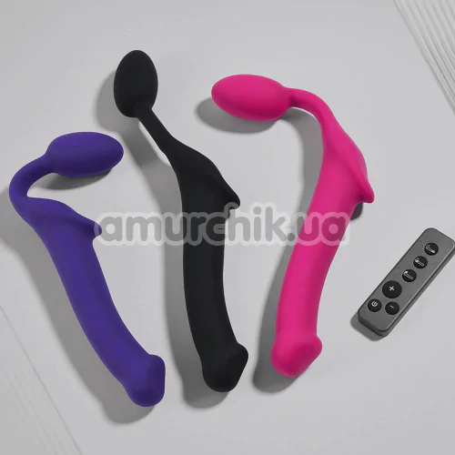 Безремневой страпон с вибрацией Strap-On-Me Vibrating Bendable Strap-On M, розовый