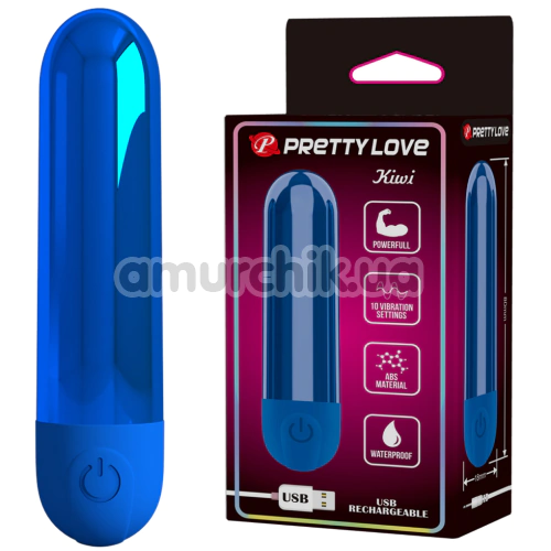 Кліторальний вібратор Pretty Love Kiwi, синій