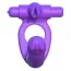 Виброкольцо с анальным стимулятором Fantasy C-Ringz Silicone Double Penetrator Rabbit, фиолетовое - Фото №4