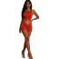 Платье Star Night Butterfly Fishnet Mini Dress, красное - Фото №8