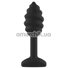 Анальная пробка Anal Play Swirl Anal Plug, черная - Фото №1