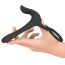 Насадка на пенис с эрекционным кольцом и вибрацией Black Velvets Couple's Vibrator, черная - Фото №9